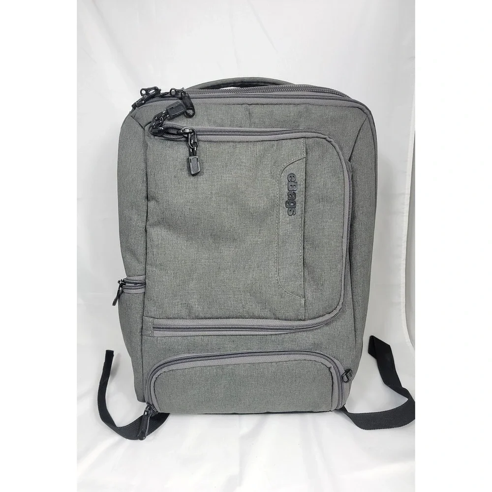 eBags Professional Slim Junior Laptop Backpacks Gray Orange 15.5 Laptop